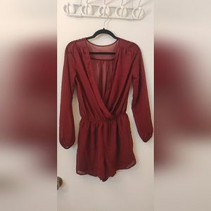 Sheer romper (red)
